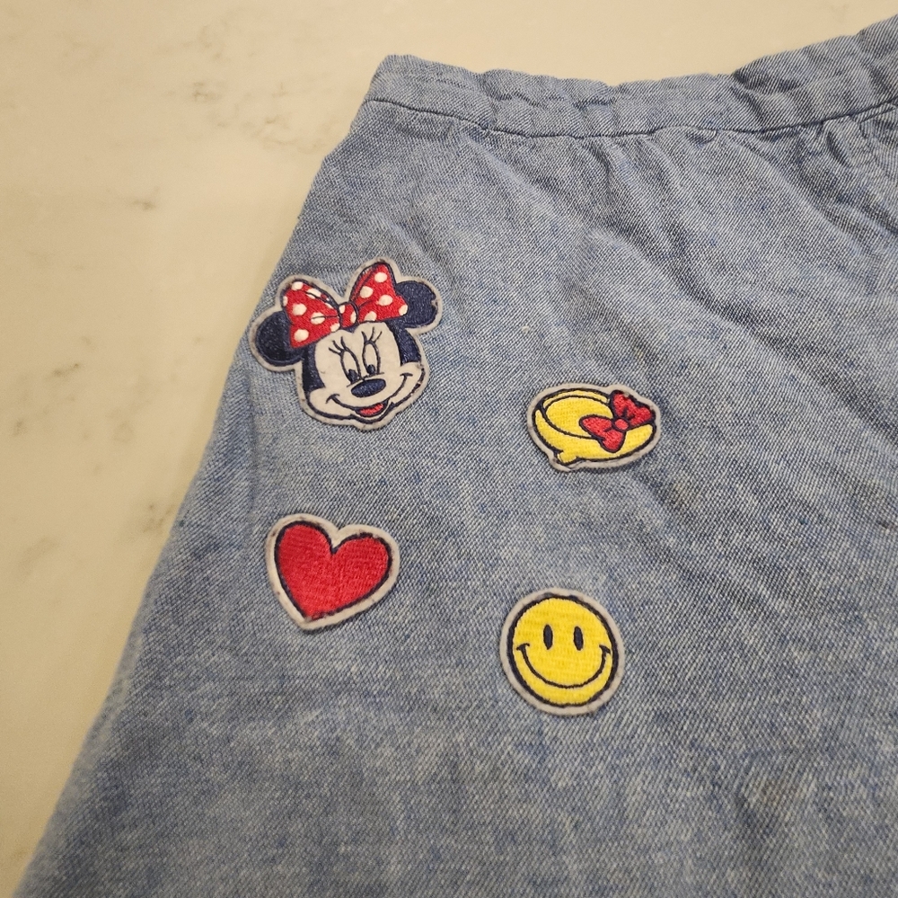 Disney Blue Skort with Minnie Mouse and Fun Patches